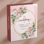 Modern Dusty Pink Eucalyptus Wedding Ring Binder<br><div class="desc">✅ For matching items search 216R in my collections ✅ Preserve your most treasured moments in this elegant wedding memory album and ring binder featuring rose gold accents, dusty pink and blush pink florals, and soft eucalyptus greenery. Designed with a romantic boho touch, it beautifully organizes photos, vows, and keepsakes...</div>