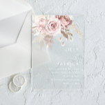 Modern Dusty Rose & Blush Rose Wedding Acrylic Invitations<br><div class="desc">Modern Dusty Rose & Blush Rose Wedding Acrylic Invitations

See matching collection in Niche and Nest Store

Many thanks</div>