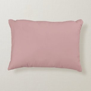 Modern dusty rose pink Plain Solid Colour Accent Pillow