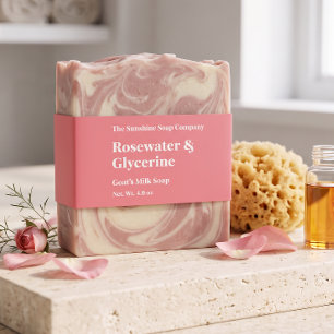 Modern Dusty Rose Soap Belly Band Invitation Belly Band