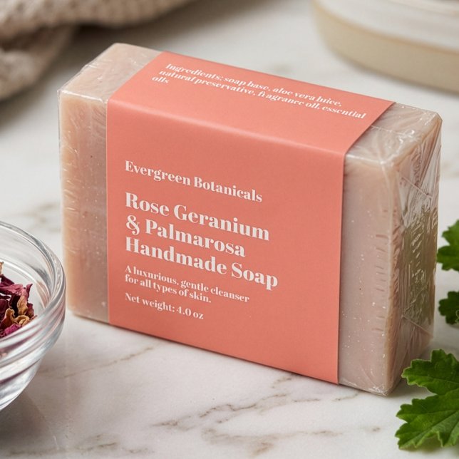 Modern Dusty Rose Soap Packaging Label (Creator Uploaded)