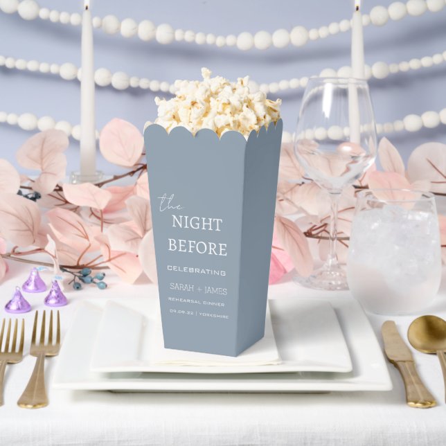 Modern Dusty the Night Before Rehearsal Dinner  Favor Box (Wedding)