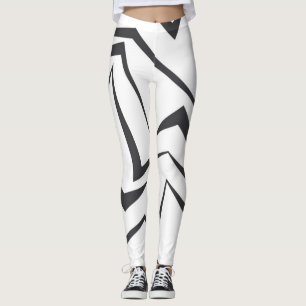 Modern, dynamic, simple, bold abstract graphic art leggings