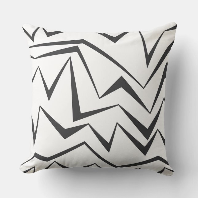 Modern, dynamic, simple, bold abstract graphic art throw pillow (Front)