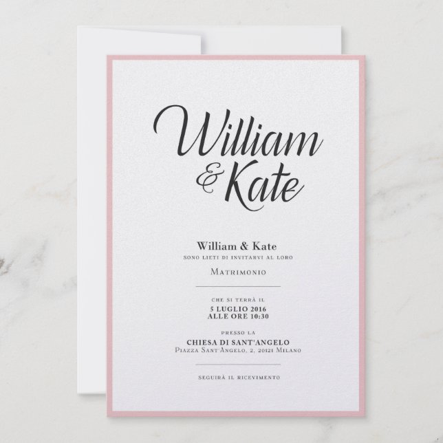 Modern e simple Wedding Invitation (Front)