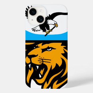 Modern Eagle and Lion Design with Half-Moon Case-Mate iPhone 14 Case
