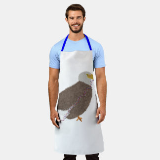 Modern eagle with red white and blue stars apron