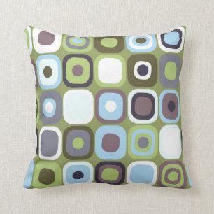 Modern Eames Rectangles 32 Throw Pillow