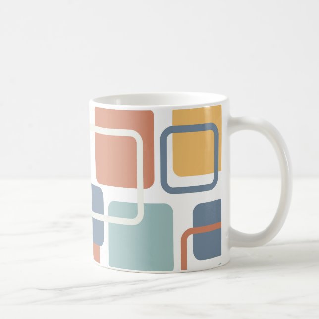 Modern Eames Rectangles 3 Coffee Mug (Right)