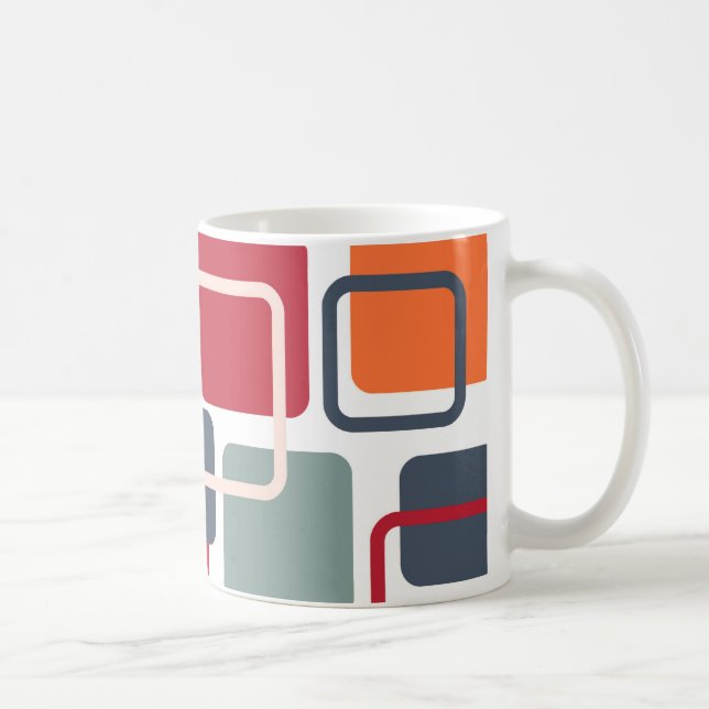 Modern Eames Rectangles 4 Coffee Mug (Right)