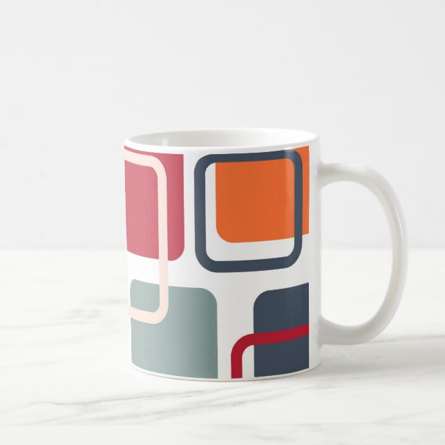 Modern Eames Rectangles 4 Coffee Mug (Right)