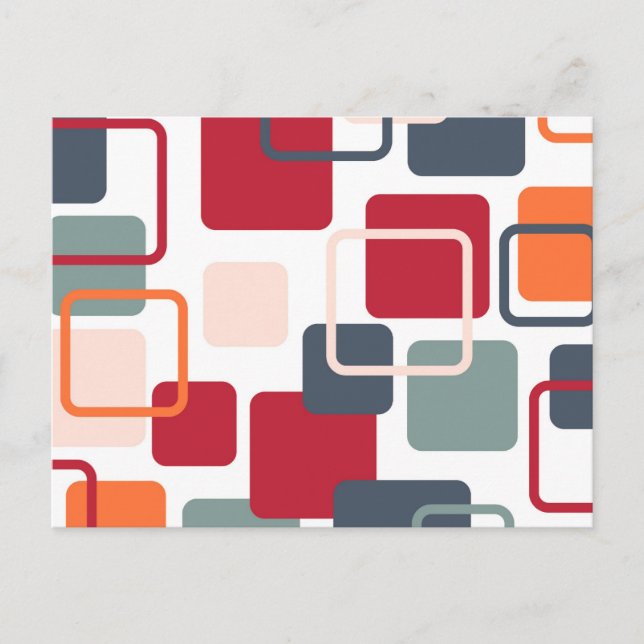 Modern Eames Rectangles 4 Postcard (Front)