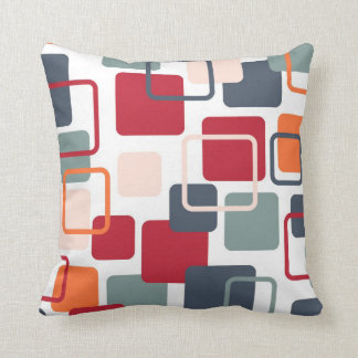 Modern Eames Rectangles 4 Throw Pillow