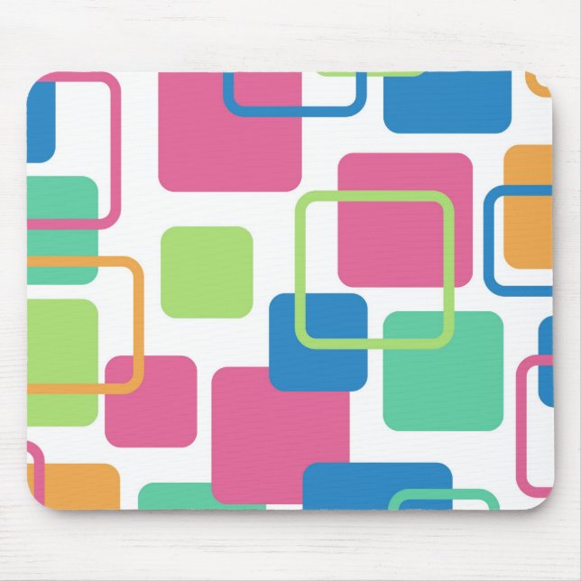 Modern Eames Rectangles 7 Mouse Pad (Front)
