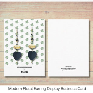 Modern Earring Display  Business Card