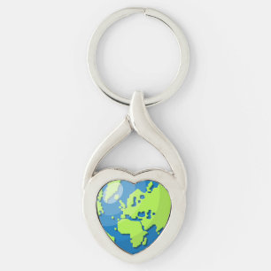 Modern Earth Globe Map – Wanderlust Travel Gift Keychain