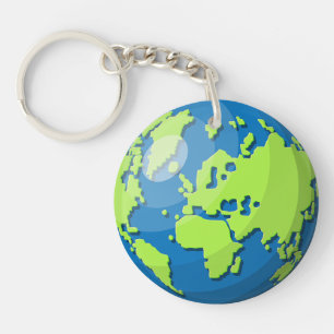 Modern Earth Globe Map – Wanderlust Travel Gift Keychain