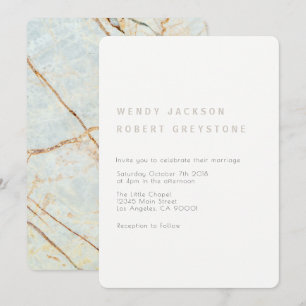 Modern Earth Marble Wedding Invitation