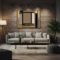 Modern Earth Tone Abstract Geometric