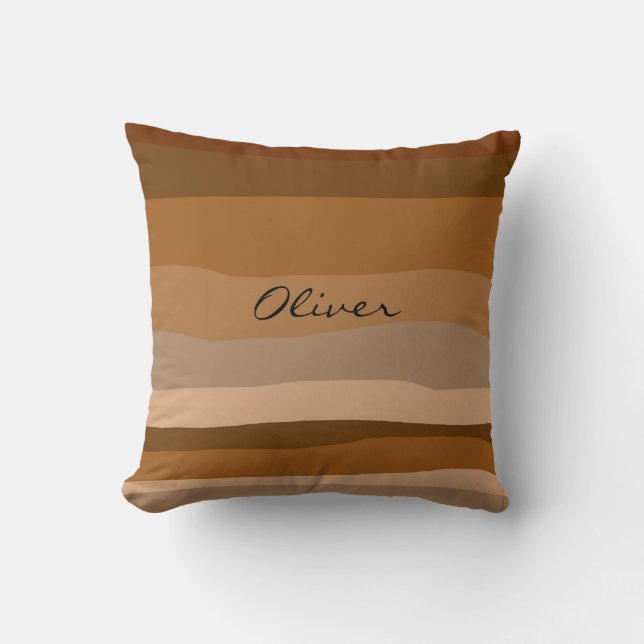 Modern Earth Tone Desert Throw Pillow (Front)