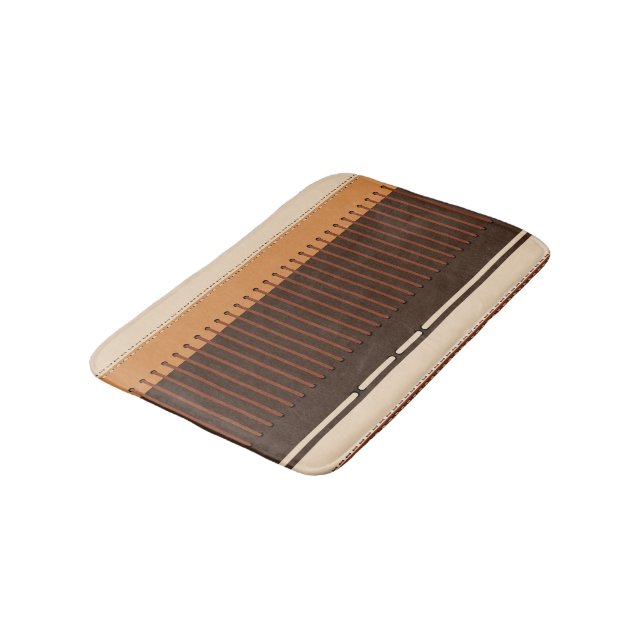 Modern Earth Tone – Minimalist Bathroom Décor Bath Mat (Angled)
