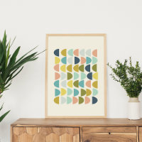 Modern Earth Tones Geometric Shapes Art