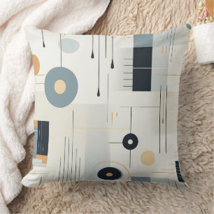 Modern Earthy Abstract Geometric Neutral (2) Throw Pillow