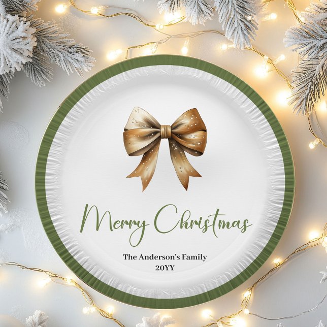 Modern Earthy Christmas Tree Family Party Bundle Paper Plate (Modern Earthy Christmas Tree Family Party Bundle)