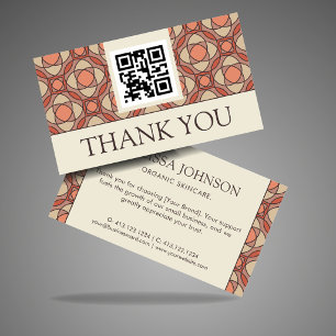 Modern Earthy Mosaic Interior Designer Thank You Enclosure Card