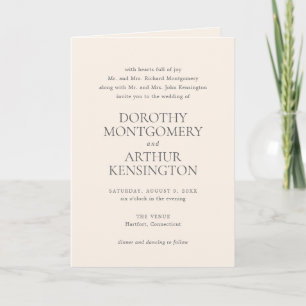 Modern Earthy Neutral QR Code Elegant Wedding Invitation