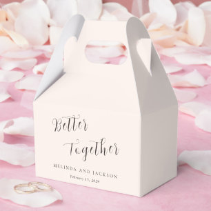 Modern Earthy Neutral Wedding Favor Box