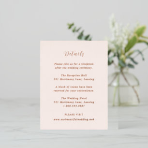 Modern Earthy Neutral Wedding Foil Enclosure Card