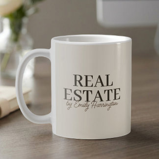 Modern Earthy Real Estate Agent Coffee Mug