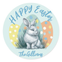 modern easter bunny colourful