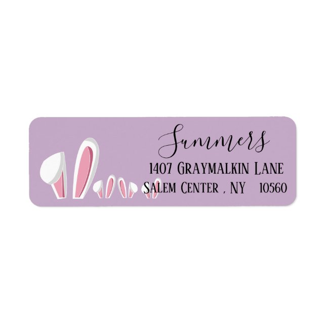 Modern Easter Bunny Script  Address (Front)