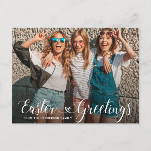 Modern Easter Greeting Photo Postcard