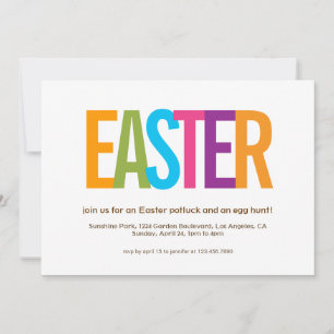 Modern Easter Party Invitation