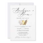 Modern Edgy His & Hers Calligraphy BBQ & Brews