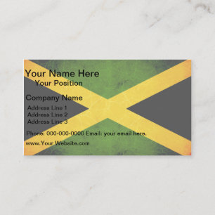 Modern Edgy Jamaican Flag Business Card