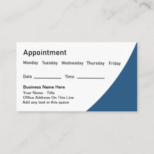 Modern Editable Appointment Business Cards