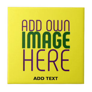 MODERN EDITABLE BRIGHT YELLOW IMAGE TEXT TEMPLATE TILE