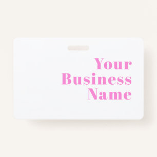 Modern Editable Business Name or First & Last Name Badge