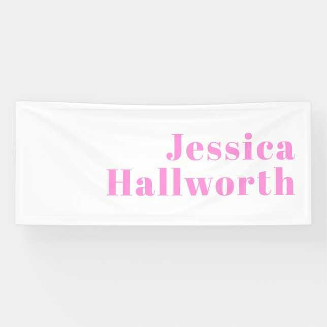 Modern Editable Business Name or First & Last Name Banner (Horizontal)