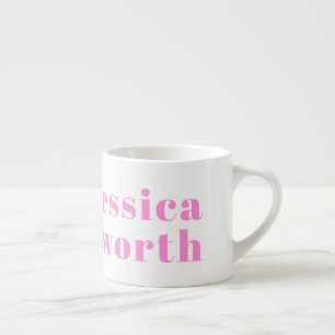 Modern Editable Business Name or First & Last Name Espresso Cup