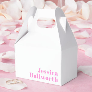 Modern Editable Business Name or First & Last Name Favor Box