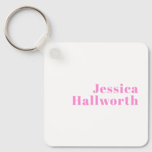 Modern Editable Business Name or First & Last Name Keychain