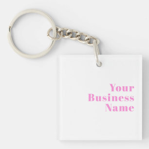 Modern Editable Business Name or First & Last Name Keychain