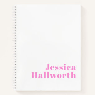 Modern Editable Business Name or First & Last Name Notebook