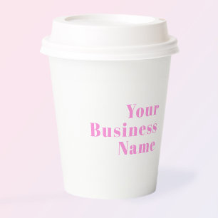Modern Editable Business Name or First & Last Name Paper Cups