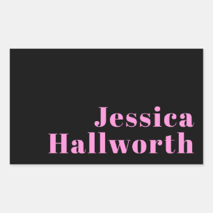 Modern Editable Business Name or First & Last Name Sticker
